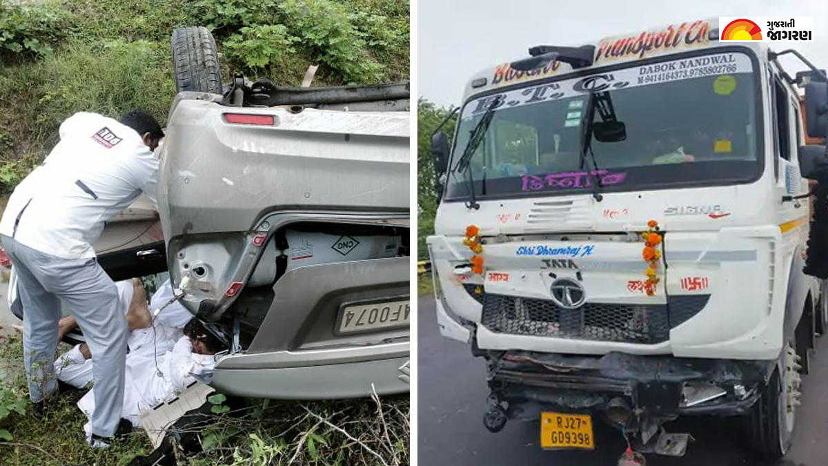 surendranagar-accident-between-car-and-truck-on-dasada-patdi-highway-4-seriously-injured-died-on-the-spot
