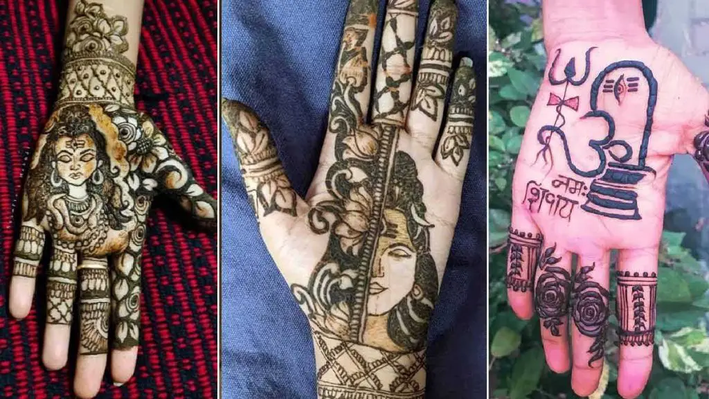 50 Shivratri Mehndi Design (Henna Design) - October 2019 | Henna designs,  Glitter henna, Mehndi designs for hands