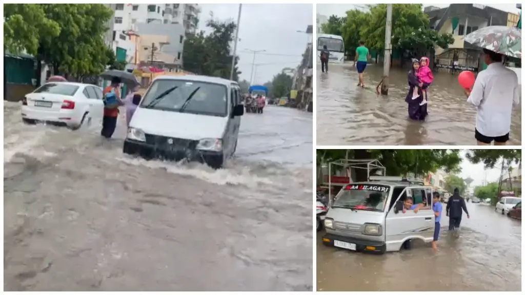 Vadodara Rain: વડોદરામાં બારે મેઘ થયા ખાંગા, ભારે વરસાદના કારણે રસ્તાઓ ...