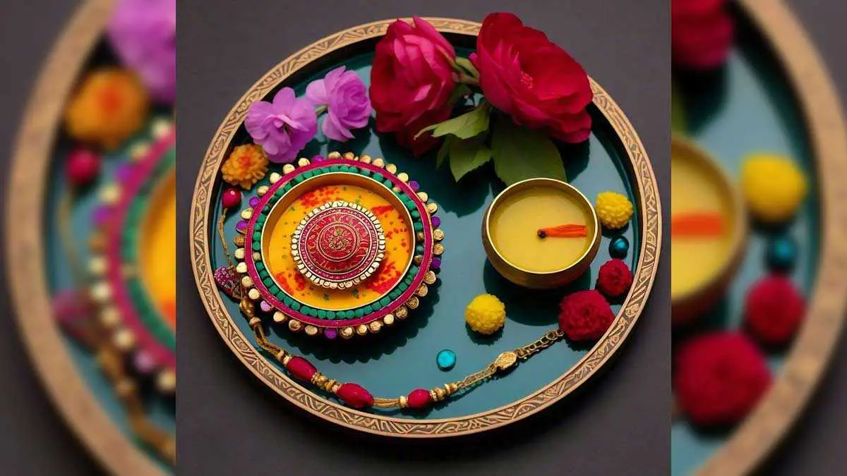 how-to-decorate-rakhi-thali-with-flowers-at-home-on-raksha-bandhan-2024