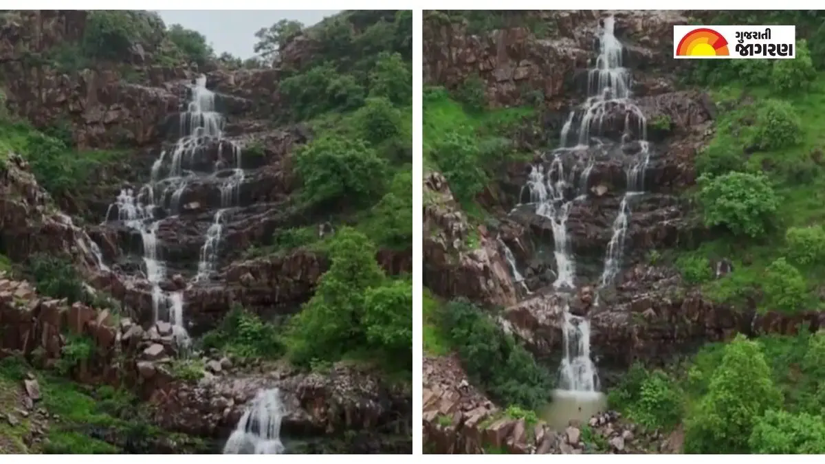 delightful-views-of-sunsar-waterfall-of-aravalli-gujarat-mosnoon-2024-watch-video-375754