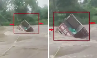 Chhotaudepur Rain: છોટાઉદેપુરમાં ભારે વરસાદથી જળપ્રલય, ધસમસતા પાણીમાં ટેમ્પો તણાયો, ચાલકનો આબાદ બચાવ