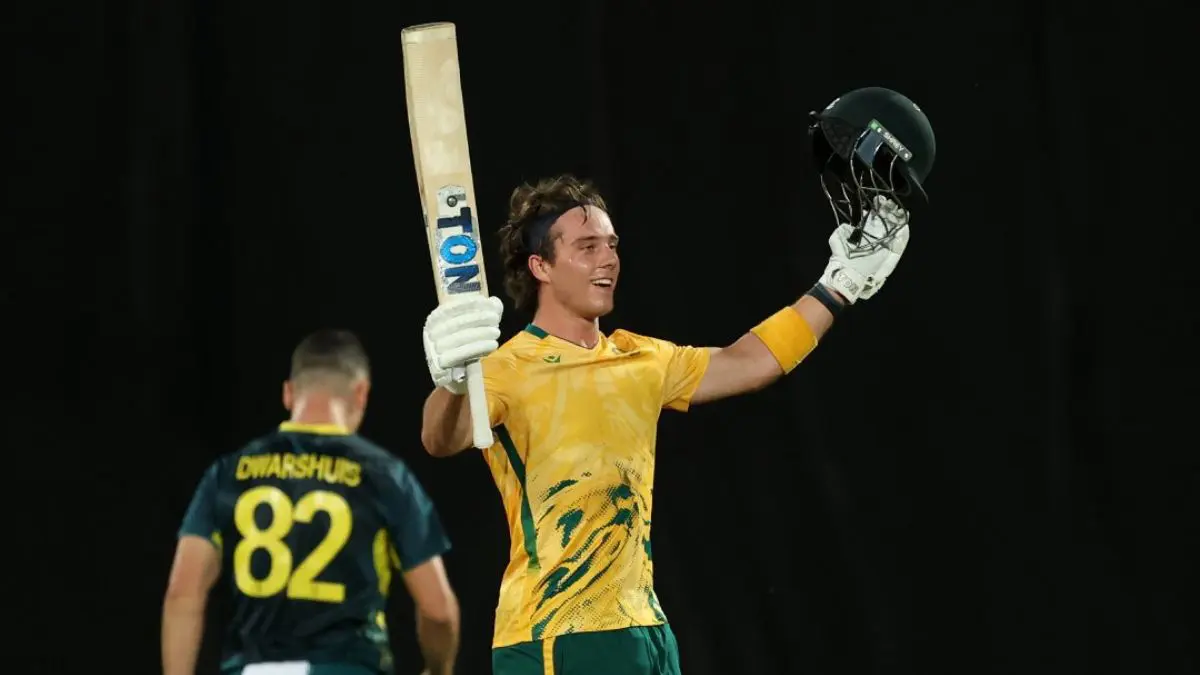 AUS vs SA: ઓસ્ટ્રેલિયા સામેની મેચમાં ડેવાલ્ડ બ્રેવિસે રચ્યો ઈતિહાસ, T20I ફોર્મેટમાં સદી ફટકારનાર સૌથી યુવા દક્ષિણ આફ્રિકન ખેલાડી બન્યો