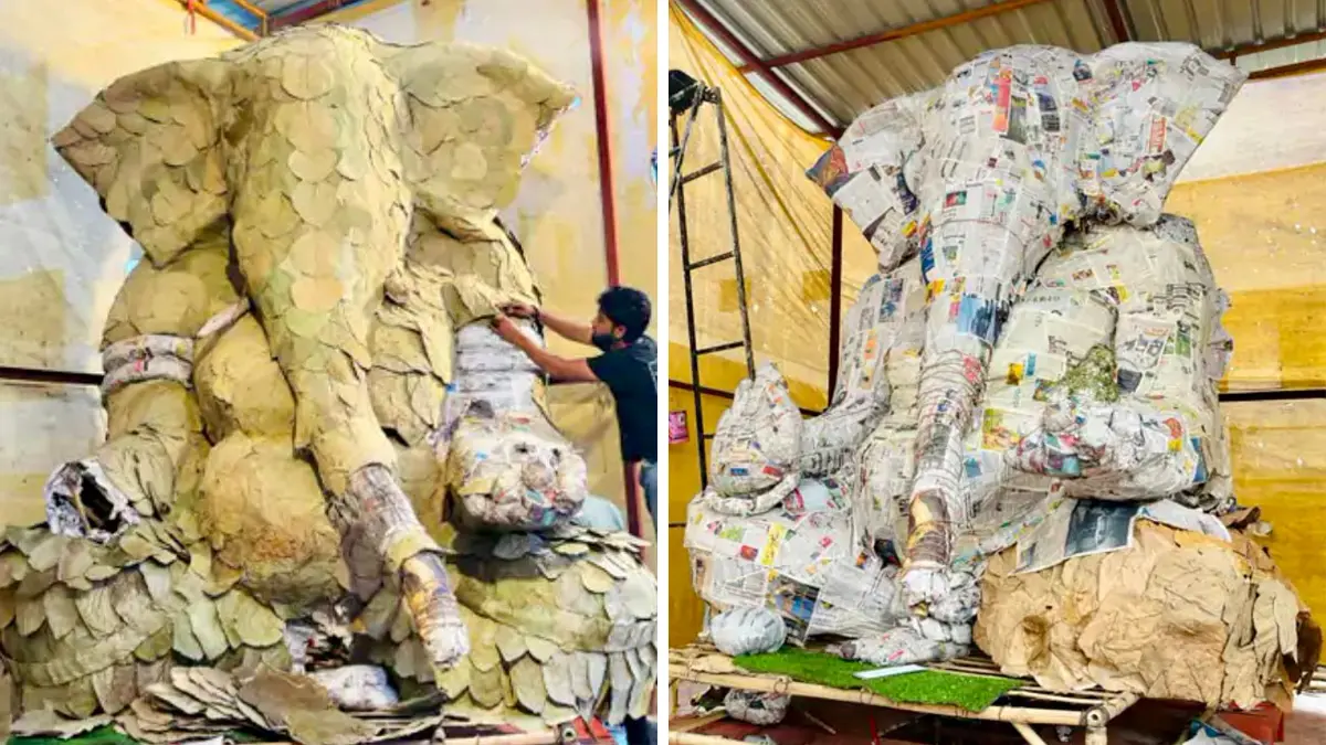 vadodara-celebrates-ganesh-utsav-2025-with-9-7-feet-eco-friendly-kesuda-leaf-idol-590367
