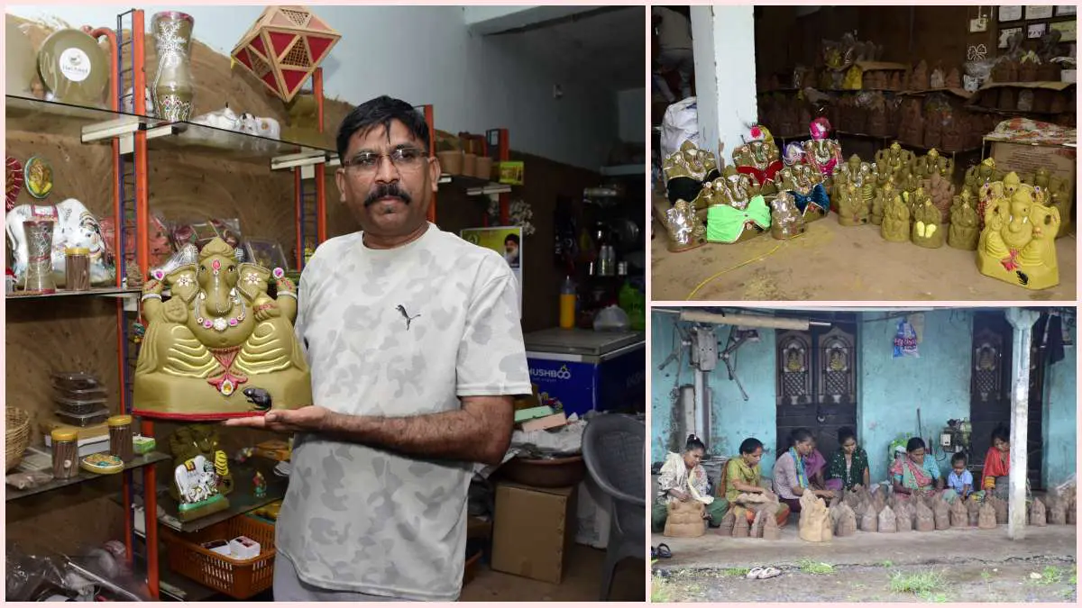 narmada-farmer-rajeshbhai-vasava-uses-natural-farming-and-makes-eco-friendly-ganesha-idols-for-export-590393