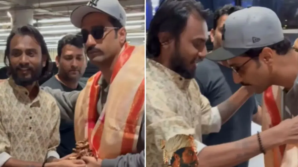 Viral Video: ફેન પાસેથી ગિફ્ટ લેતા પહેલાં વિક્કી કૌશલે જૂતાં ઉતાર્યા, લોકોએ પ્રશંસા કરતા કહ્યું- આને કહેવાય સંસ્કાર
