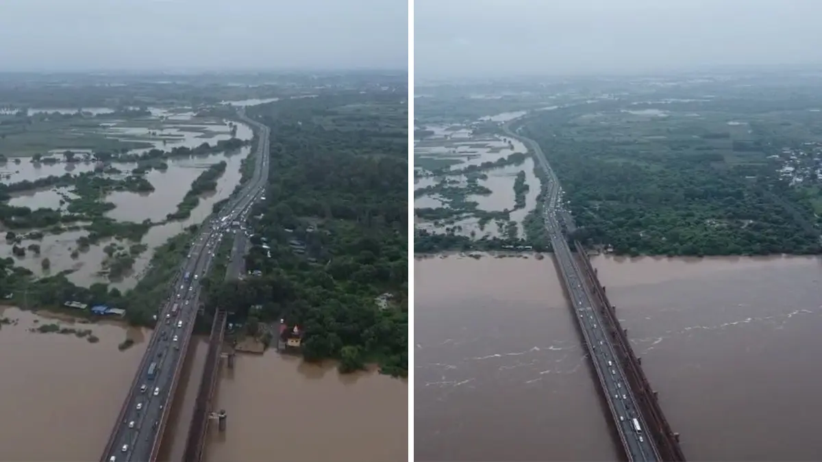 flood-situation-in-narmada-river-in-bharuch-huge-flow-of-water-around-golden-bridge-see-aerial-views-598475