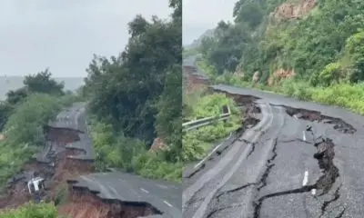 Mahisagar: સંતરામપુરથી રાજસ્થાન જતાં માનગઢ રોડ પર ભૂસ્ખલન, ભારે વરસાદથી પ્રોટેક્શન વૉલ તૂટતા 100 મીટર માર્ગ ધસી પડ્યો