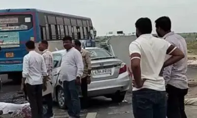 Botad: વેજળકા નજીક પુરપાટ જતી કાર ધડાકાભેર સિમેન્ટ બેરિકેટ સાથે ભટકાઈ, 3ના મોત; 2ને ઈજા