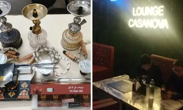 ahmedabad-crime-branch-raids-ellis-bridge-and-sindhubhavan-hookah-bars-seizes-lakhs-worth-of-nicotine-products