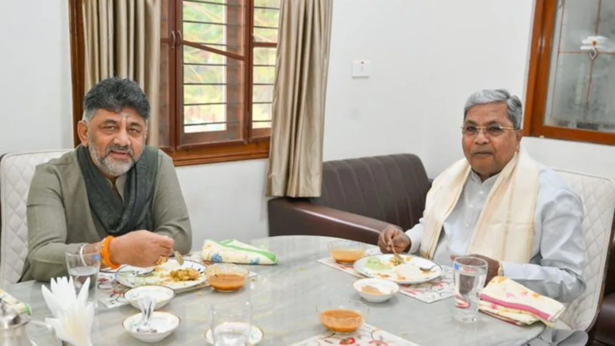 Karnataka Politics: ડીકે શિવકુમાર અને સિદ્ધારમૈયા વચ્ચે સમાધાન! એકસાથે બેસીને નાસ્તો કર્યો