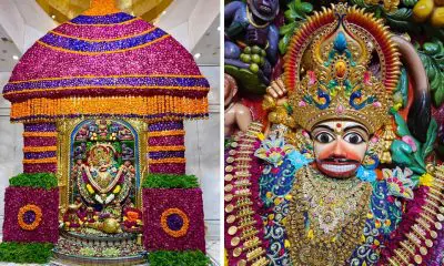 સાળંગપુર હનુમાનજી મંદિરે અગિયારશ નિમિત્તે 7 દિવસે વૃંદાવનમાં બનેલા વાઘા હનુમાનજીને પહેરાવ્યા, સિંહાસને 100 કિલો ફુલો શણગાર