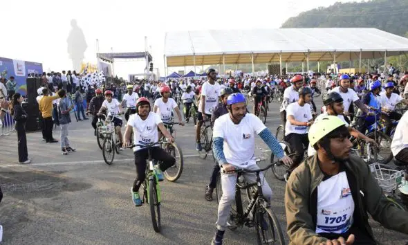 The Unity Trail- Cycle On Sunday: SOU ખાતે બે દિવસની રાષ્ટ્રીય સ્તરની સાયકલિંગ ઈવેન્ટ, દેશભરના 650થી વધુ સાઇકલિસ્ટોએ ભાગ લીધો