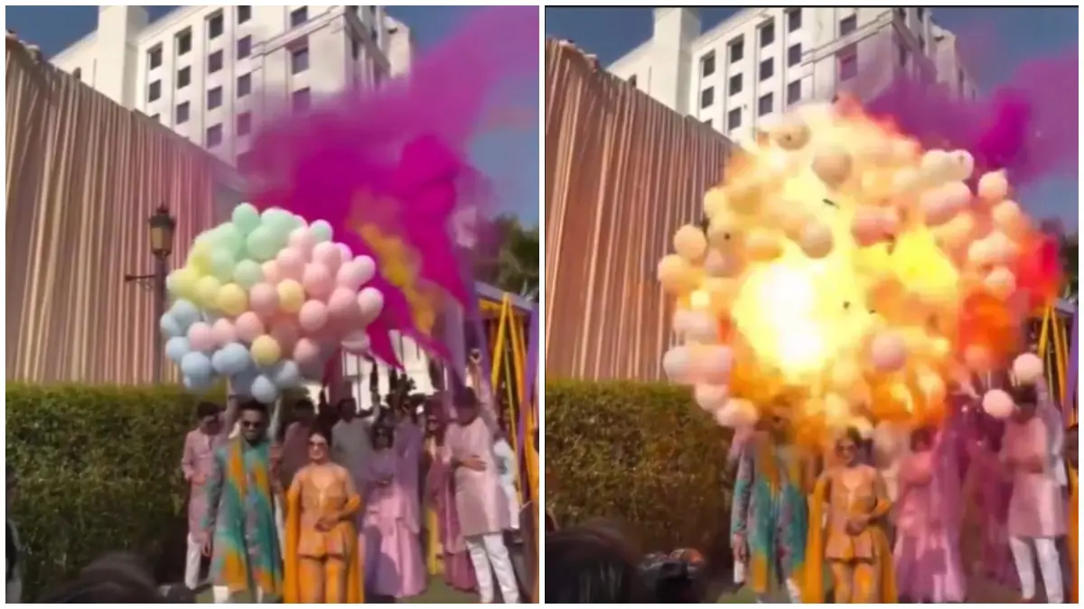 bride-groom-burned-after-hydrogen-balloons-explode-at-haldi-delhi-video-goes-viral-644096