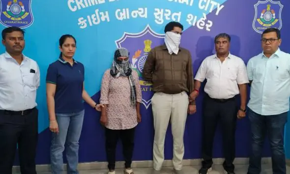 surat-news-builder-honey-trap-crime-branch-held-woman-and-lawyer