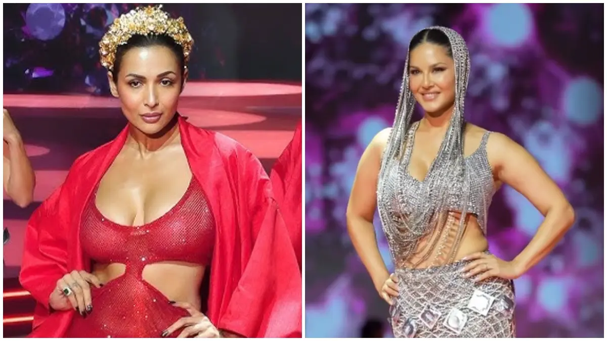 ફેશન શોમાં Sunny Leone અને Malaika Arora નું ગ્લેમરસ રેમ્પ વોક, સિલ્વર અને લાલ ડ્રેસમાં ફેન્સના ઉડાવ્યા હોશ
