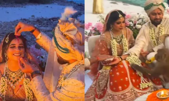 હિન્દુ ધર્મની સુંદરતાઃ નદી કિનારે લગ્ન વિધિમાં વર-કન્યાને આશીર્વાદ આપવા પહોંચી આખી વાનર સેના, VIRAL VIDEOએ લોકોના દિલ જીત્યા