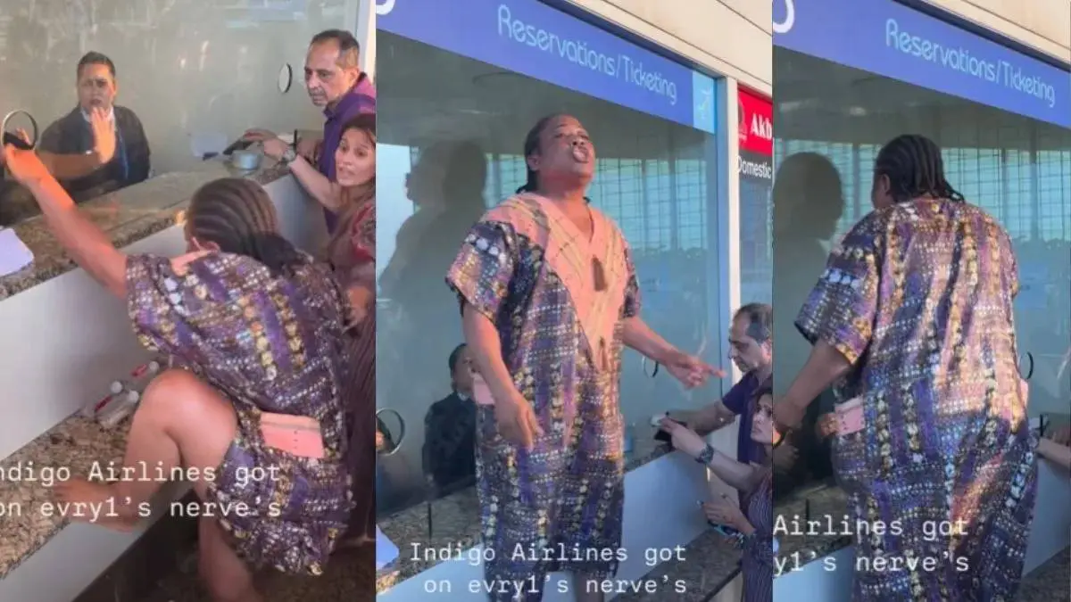 african-woman-create-ruckus-at-mumbai-airport-after-her-indigo-airlines-flight-cancellations-viral-video-650739