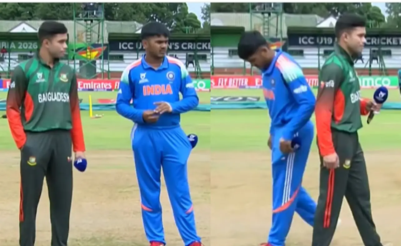 ICC U19 World Cup 2026: ભારત-બાંગ્લાદેશ વચ્ચે મેદાન પર વધ્યો તણાવ; અંડર-19 વર્લ્ડ કપમાં બન્ને દેશના કેપ્ટને હાથ ન મિલાવ્યા; જુઓ વીડિયો