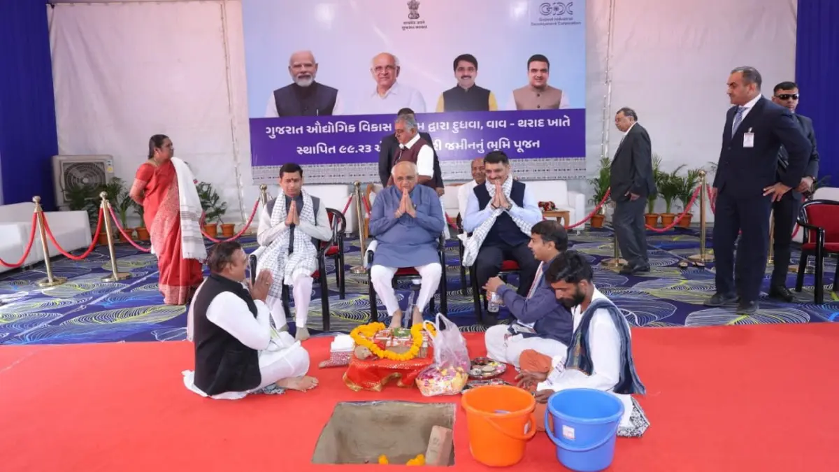 વાવ-થરાદના ઔદ્યોગિક વિકાસમાં ઐતિહાસિક પગલું : મુખ્યમંત્રીએ કર્યું દૂધવા GIDC નું ભૂમિપૂજન