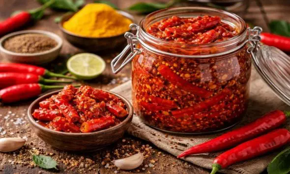 પહેલી નજરે જ મોઢામાં પાણી આવી જાય એવું મસાલેદાર લાલ મરચાંનું ચટાકેદાર અથાણું, નોંધી લો રેસીપી