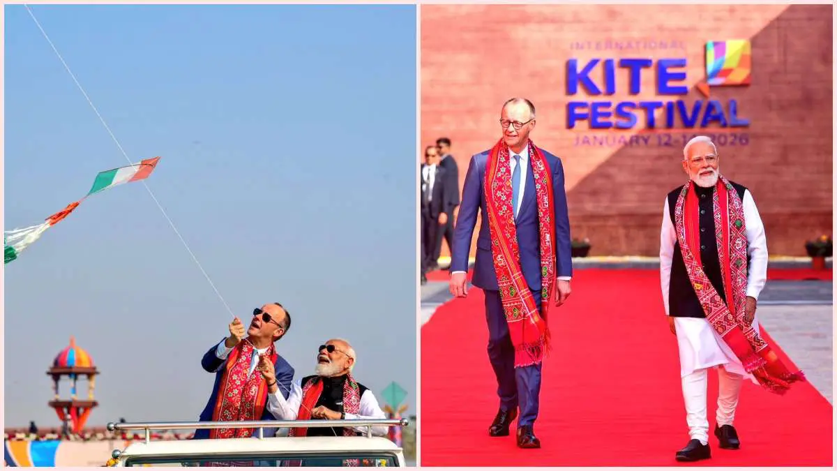 અમદાવાદના રિવરફ્રન્ટ પર વડાપ્રધાન મોદી અને જર્મન ચાન્સેલર ફ્રેડરિક મેર્ઝે પતંગ ઉડાડી, જુઓ વીડિયો