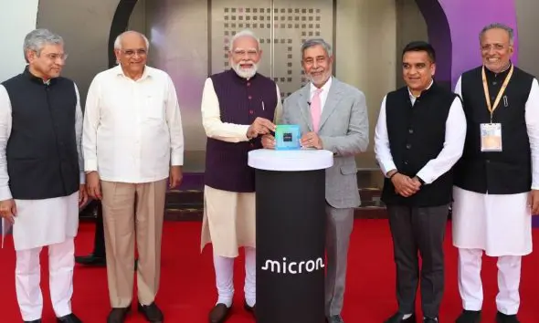 ahmedabad-news-pm-modi-inaugurates-micron-semiconductor-facility-in-sanand-says-microchips-will-regulate-the-21st-century