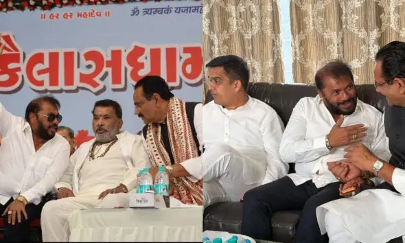 Bhavnagar: નાનીમાળમાં 12 જ્યોતિર્લિંગ સહિત મંદિરોનો જીર્ણોદ્વાર સમારોહ, સોલંકી બંધુઓ હર્ષ સંઘવી અને જીતુ વાઘાણી સાથે હળવા મૂડમાં જોવા મળ્યા