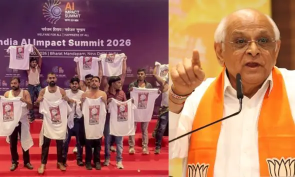 Gandhinagar: AI સમિટમાં અર્ધનગ્ન થઈ વિરોધ પ્રદર્શન પર મુખ્યમંત્રી ભડક્યા, કહ્યું- 'ભાજપનો વિરોધ કરતાં-કરતાં કોંગ્રેસ હવે ભારત વિરોધી બની'
