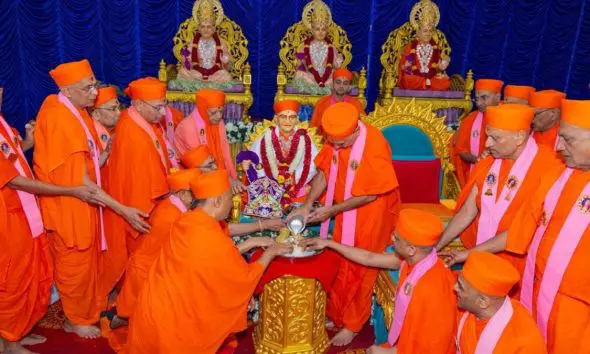 Ghanshyam Maharaj Patotsav: સ્વામિનારાયણ મંદિર મણિનગર ખાતે ઘનશ્યામ મહારાજના 82મા પાટોત્સવની ઉજવણી, વિવિધ ધાર્મિક કાર્યક્રમો પણ યોજાયા