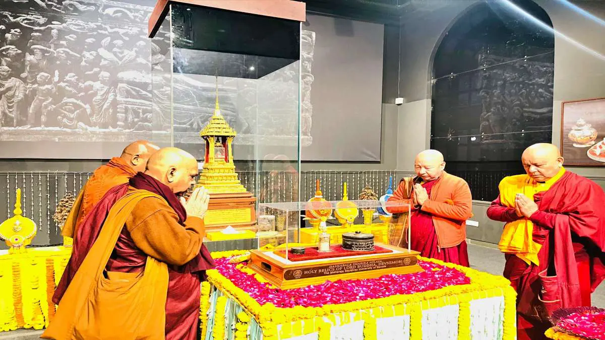 ભગવાન બુદ્ધના પવિત્ર 'દેવની મોરી' અસ્થિ અવશેષો પ્રથમવાર આંતરરાષ્ટ્રીય પ્રદર્શન માટે શ્રીલંકા પહોંચશે