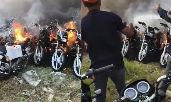 massive-fire-near-chhani-bridge-in-vadodara-86-new-bikes-reduced-to-ashes
