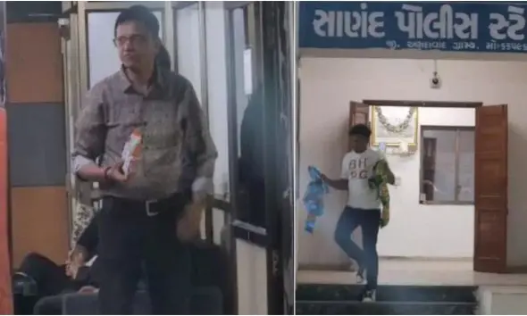 નિર્વાણા ગ્રીન્સમાં પીધું, પછી સાણંદ પોલીસ સ્ટેશનમાં કર્યો નાસ્તો; હાઈપ્રોફાઈલ દારૂ-હુક્કા પાર્ટીના આરોપીઓને મળી VIP ટ્રીટમેન્ટ