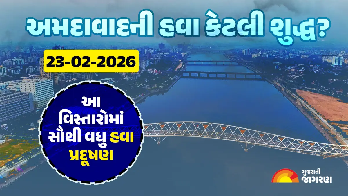 Ahmedabad AQI Today, 23 February, 2026: અમદાવાદના આ વિસ્તારોમાં માસ્ક પહેરીને જવું હિતાવહ, ક્યાં હવા કેટલી પ્રદૂષિત, જુઓ લેટેસ્ટ રિપોર્ટ
