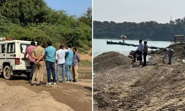 આણંદના વાસદમાં નદીમાં ગેરકાયદે રેતી ખનન કરનારાઓ સામે કાર્યવાહી, 4.32 કરોડનો મુદ્દામાલ જપ્ત
