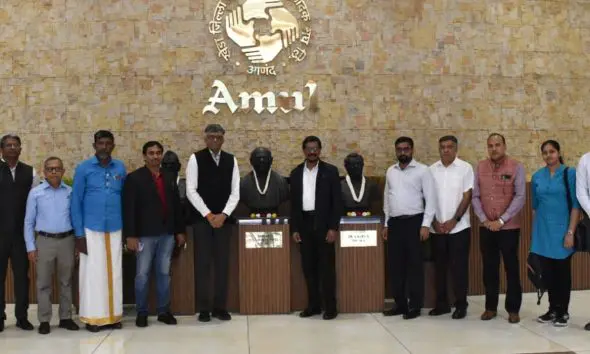 Anand News: શ્રીલંકાના ઉચ્ચ સ્તરીય પ્રતિનિધિમંડળે આણંદ સ્થિત અમૂલ ડેરી અને ત્રિભુવન સહકારી યુનિવર્સિટીની મુલાકાત લીધી