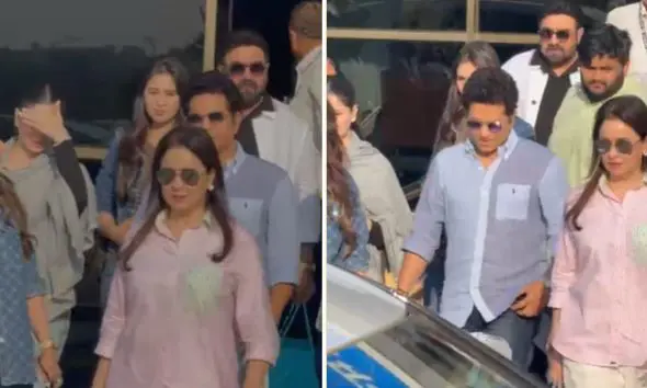 પૂર્વ ક્રિકેટર સચિન તેંડુલકર પરિવાર સાથે જામનગર પહોંચ્યા, યુવરાજ સિંહ પણ વંતારા જવા રવાના