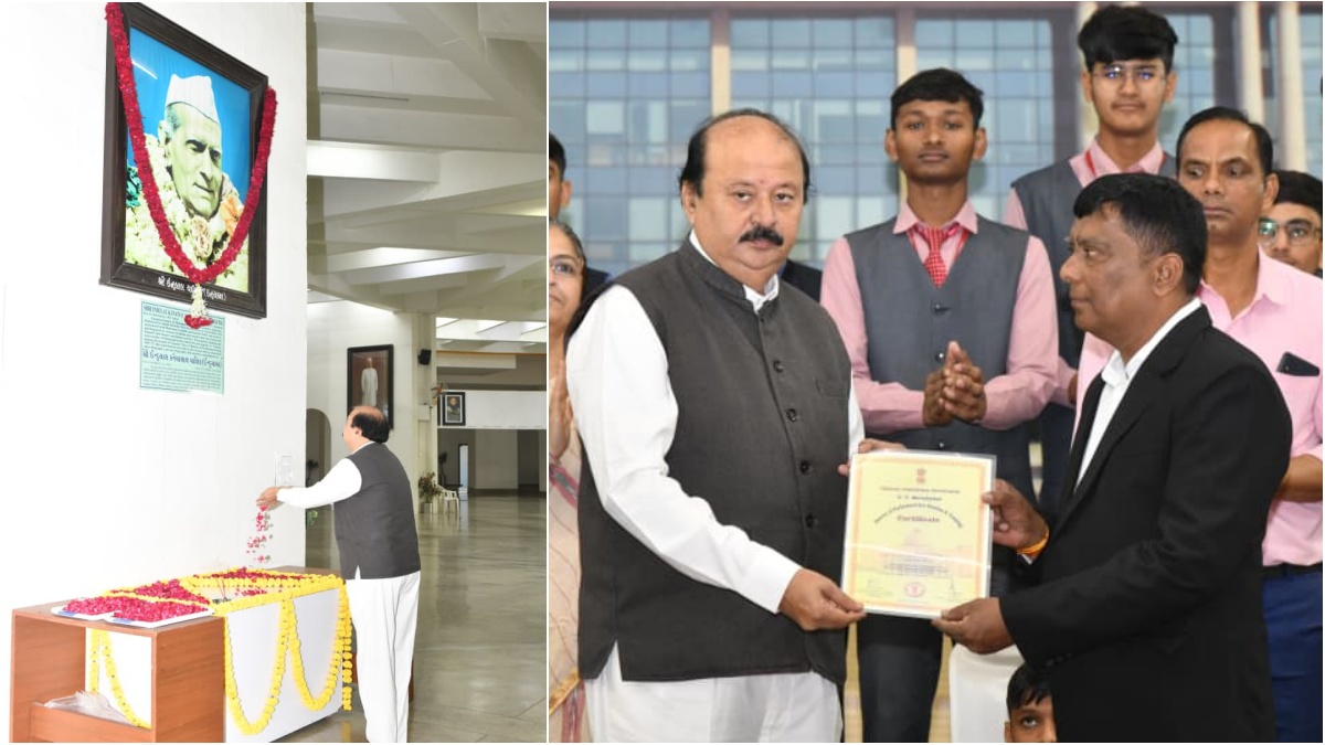 Gandhinagar:મહાગુજરાત આંદોલનના પ્રણેતા 'ઇન્દુચાચા'ની 134મી જન્મજયંતિ, વિધાનસભા ખાતે યોજાયો પુષ્પાંજલિ કાર્યક્રમ