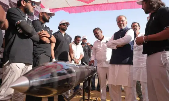 ahmedabad-news-gujarats-first-sounding-rocket-launched-at-bavaliyari-near-dholera