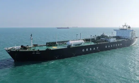 Jamnagar: 47 હજાર ટન LPG સાથે જામનગર પહોંચ્યું 'જગ વસંત' જહાજ, દરિયામાં જ થશે શિપ-ટુ-શિપ ટ્રાન્સફર