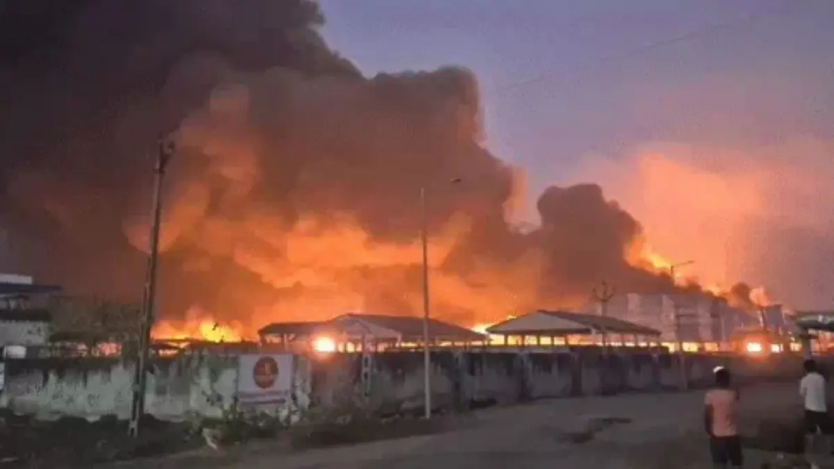 Bharuch: પાનોલી GIDCની કેમિકલ કંપનીમાં ભીષણ આગ, 10 કિમી દૂર દેખાયા ધુમાડાના ગોટેગોટા; 'મેજર કોલ' જાહેર થયો