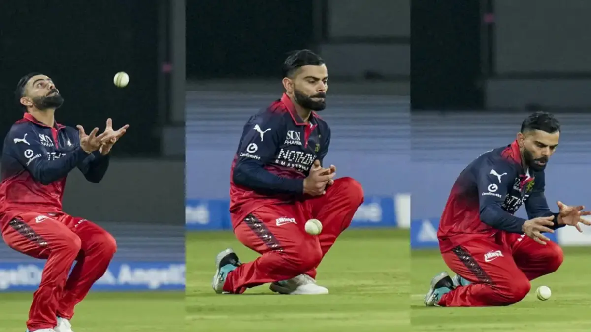 Virat Kohli Drops Catch Video: વિરાટ કોહલીએ બિલકુલ આસાન કેચ છોડ્યો, અનુષ્કા શર્માનું રિએક્શન થયું વાયરલ