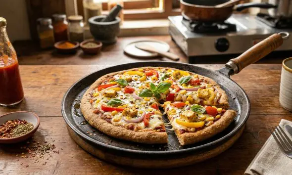 pizza recipe: મેંદા અને ઓવન વગર બનાવો ટેસ્ટી સોજી પિઝા: જાણો સ્ટેપ-બાય-સ્ટેપ રેસીપી
