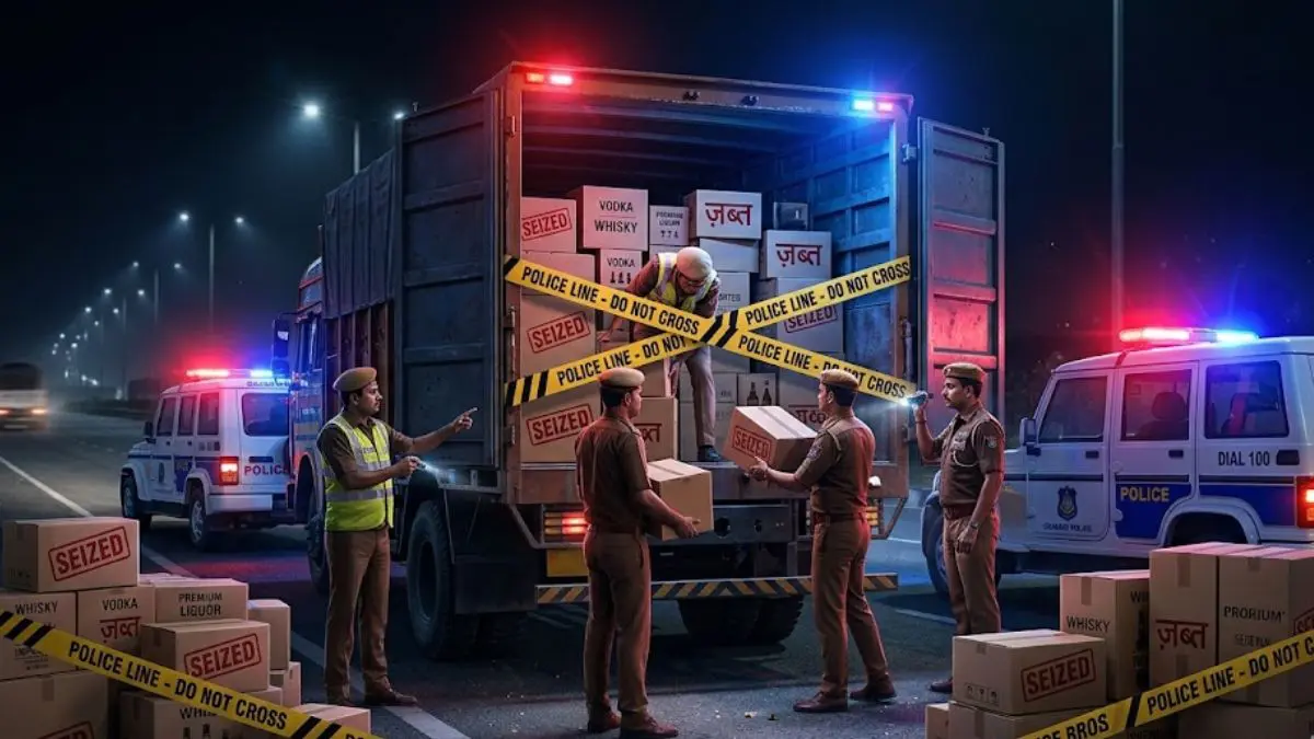 Aravalli News: મોડાસામાં હાઈવે પાસે ટ્રકમાંથી 77 લાખનો દારૂ ઝડપાયો, ચાલકની અટકાયત‎