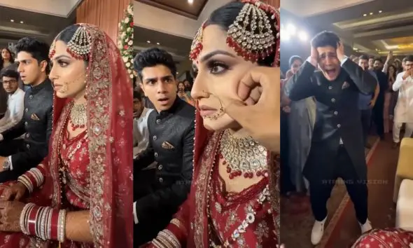 ખૂબસુરત દુલ્હનનો ડરામણો ચહેરો દેખી વરરાજાની ચીસ નીકળી ગઈ, VIRAL VIDEO જોઈ યુઝર્સ બોલ્યા- 'AIનો ઓચિંતો હુમલો'