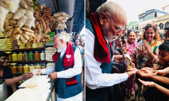 west-bengal-election-2026-pm-narendra-modi-takes-jhalmuri-break-chats-with-vendor-in-bengal