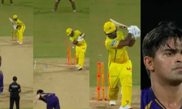 CSK vs KKR: કાર્તિક ત્યાગીએ એટલી સ્પીડથી નાખ્યો બોલ કે સંજૂ સેમસન જોતો જ રહી ગયો, થયો બોલ્ડ