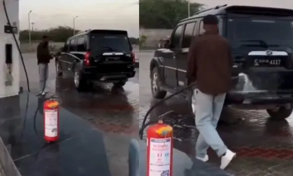 રીલ્સના રવાડે ચડેલા નબીરાએ સ્કોર્પિયોને ડીઝલથી નવડાવી, પેટ્રોલ પંપનો VIDEO VIRAL થતાં પોલીસે ધરપકડ કરી