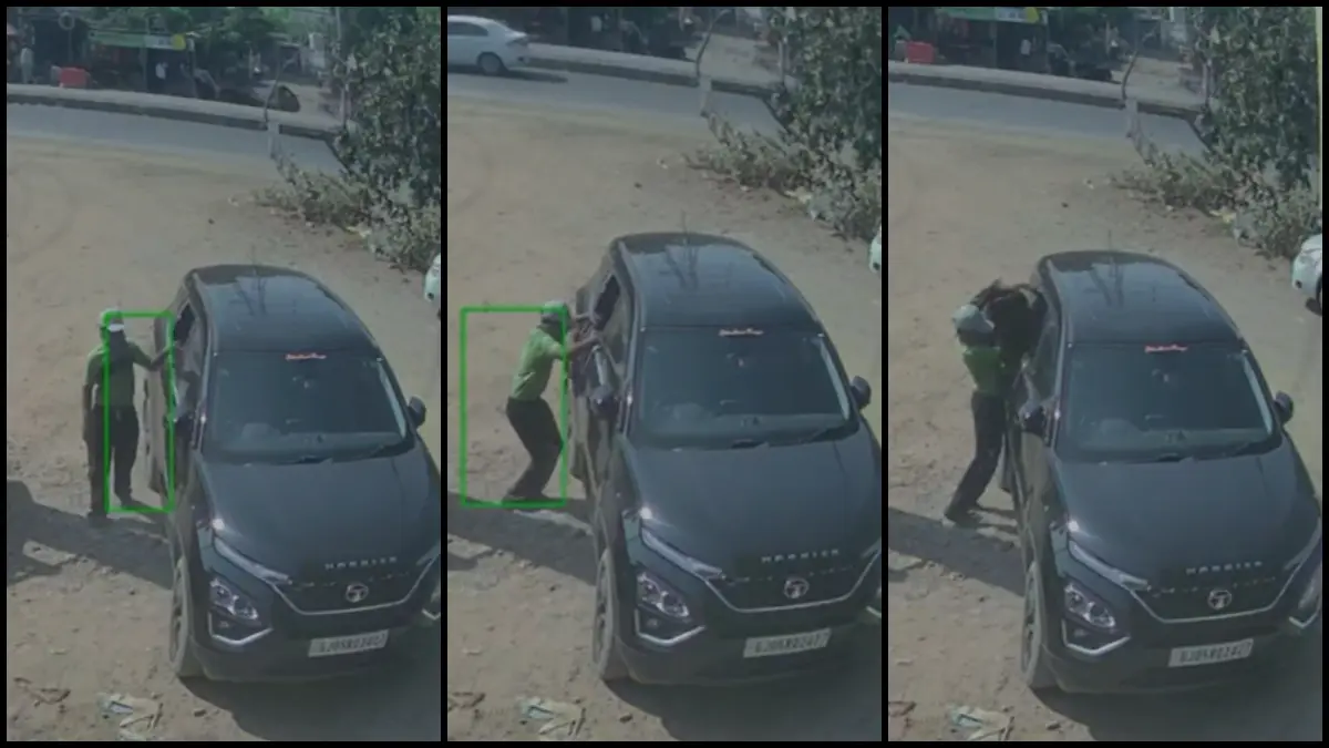 Surat: કામરેજમાં ધોળા દિવસે કારનો કાચ તોડી રુ. 1 લાખની ચોરી, સમગ્ર ઘટના સીસીટીવીમાં કેદ