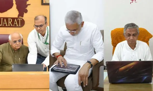 gujarat-census-2027-self-enumeration-cm-patel-kunwarji-bavaliya-jagdish-vishwakarma